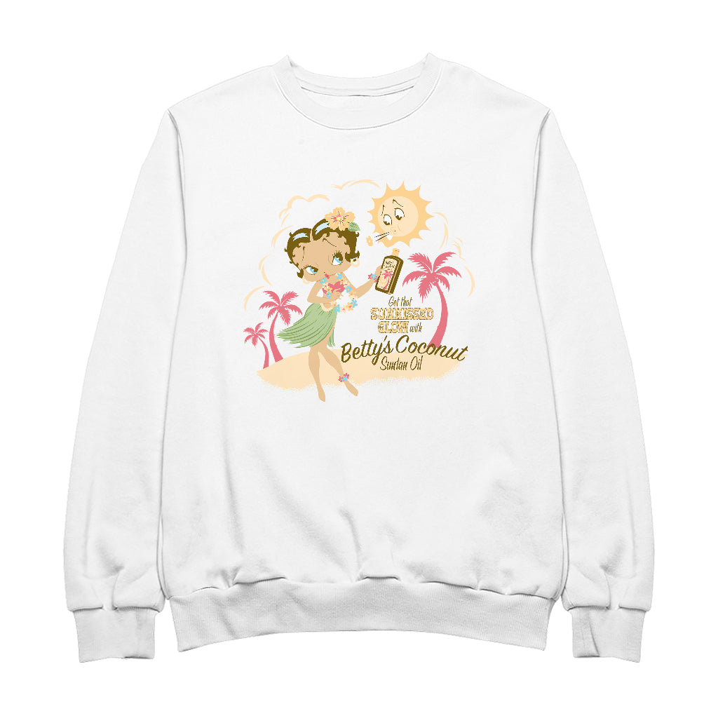 Betty Boop Bettys Coconut Suntan Oil Women's Sweatshirt