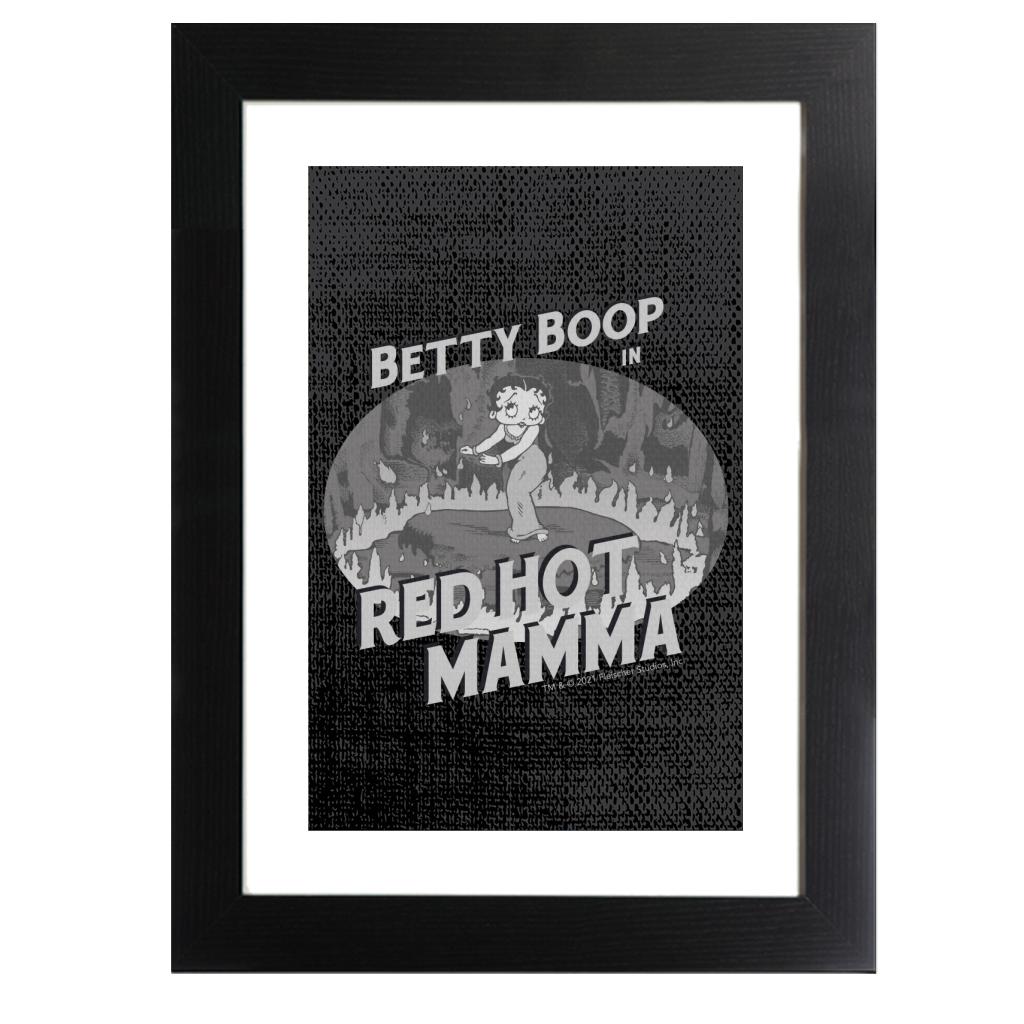 Betty Boop In Red Hot Mamma Framed Print