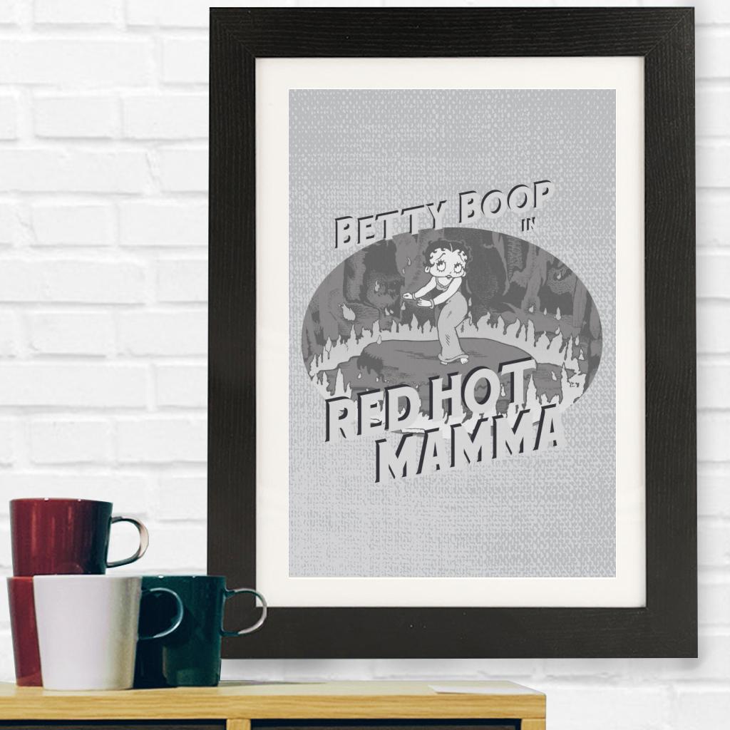 Betty Boop In Red Hot Mamma Framed Print