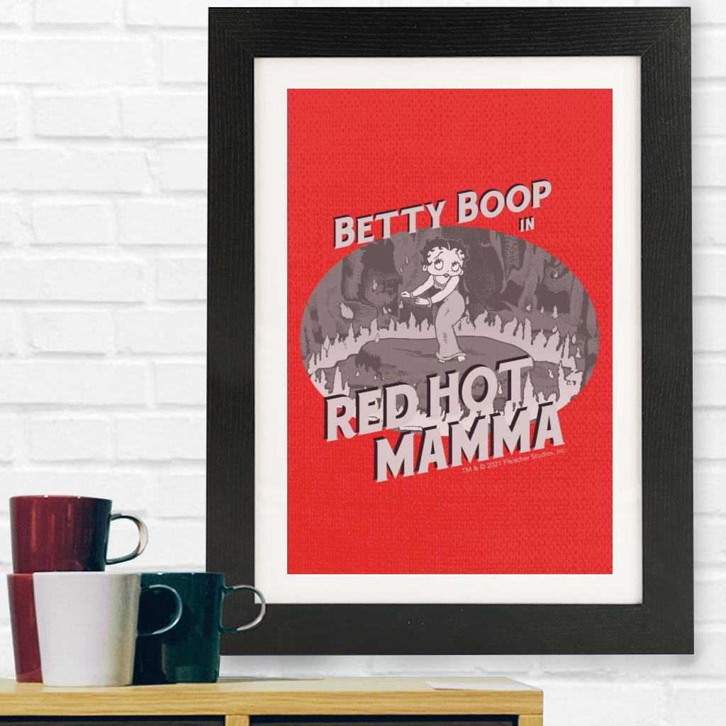 Betty Boop In Red Hot Mamma Framed Print