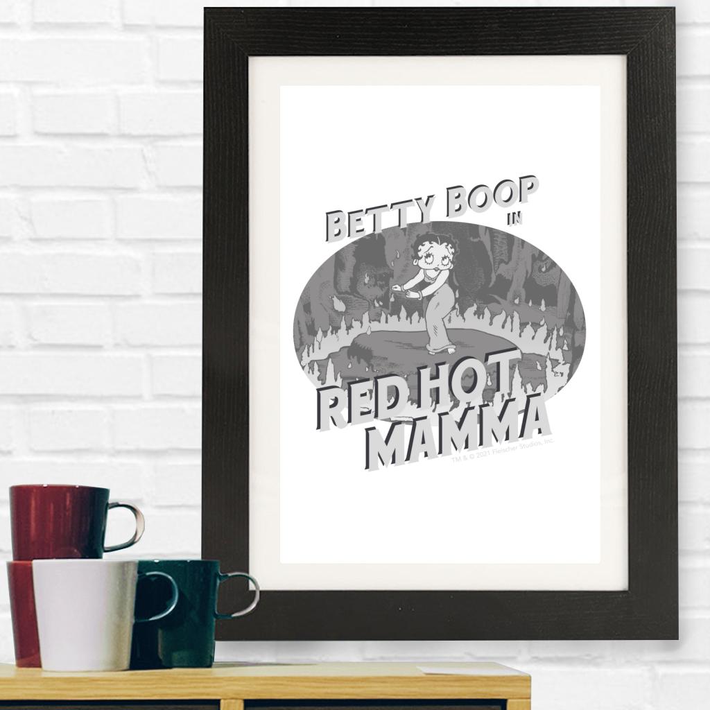 Betty Boop In Red Hot Mamma Framed Print