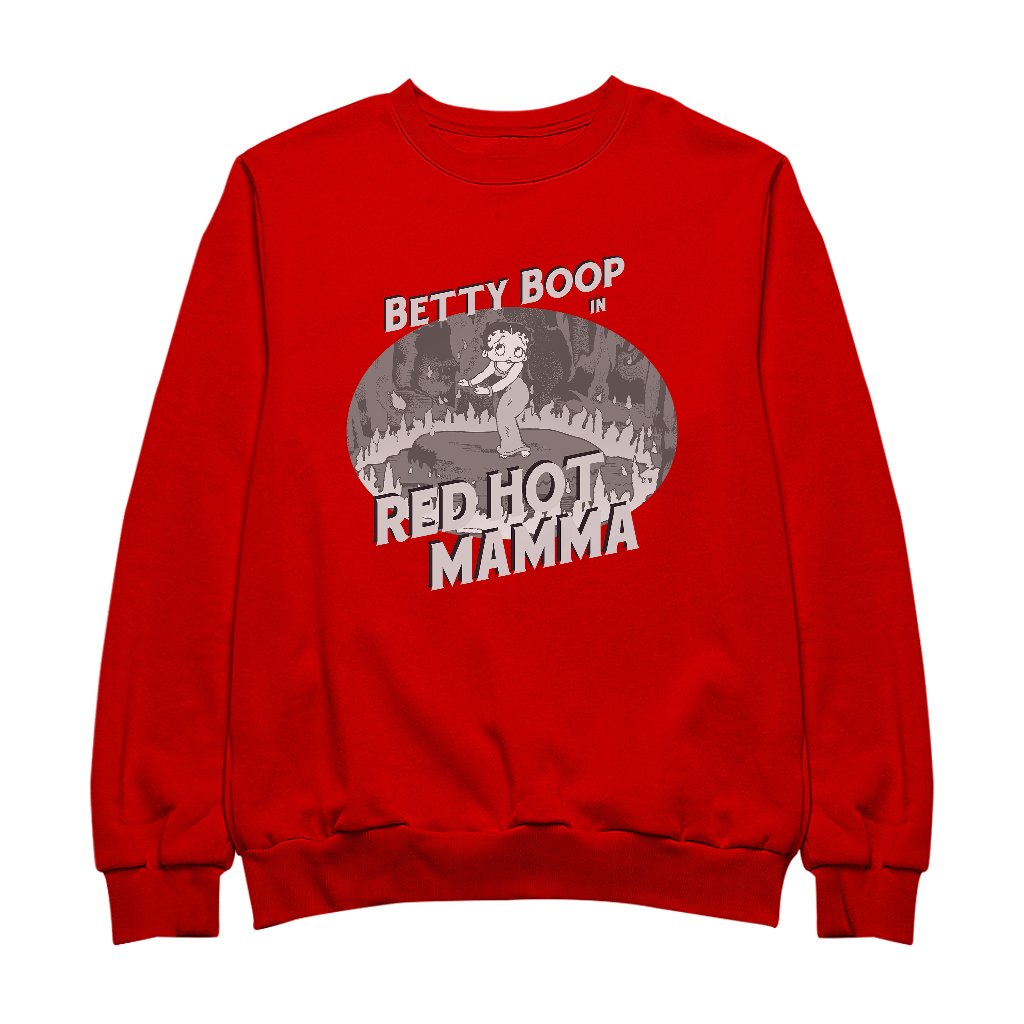 Betty Boop In Red Hot Mamma Men's Sweatshirt