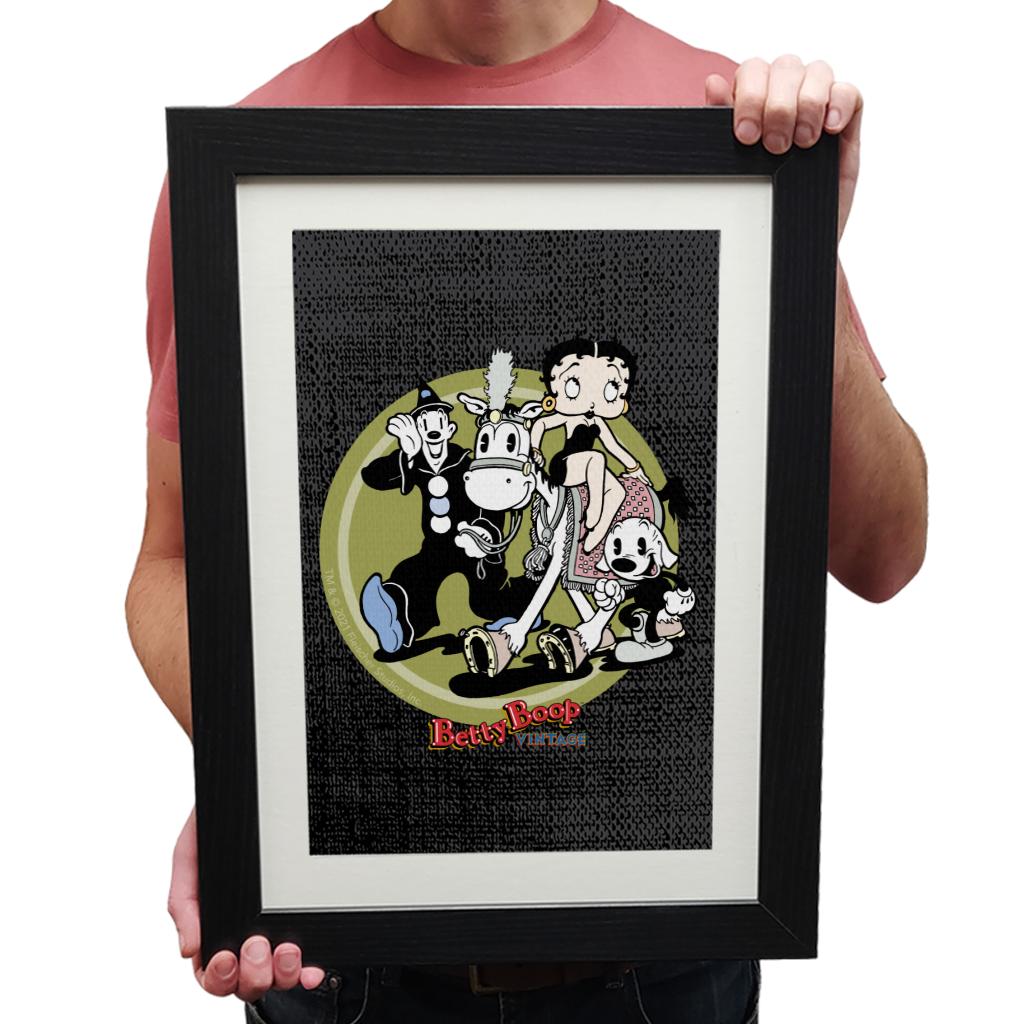 Betty Boop Vintage Circus Crew Framed Print