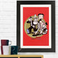 Betty Boop Vintage Circus Crew Framed Print