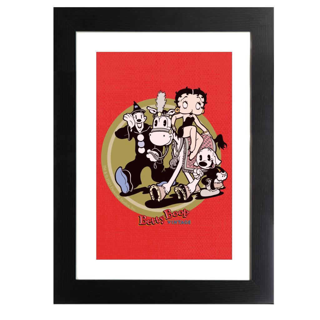 Betty Boop Vintage Circus Crew Framed Print