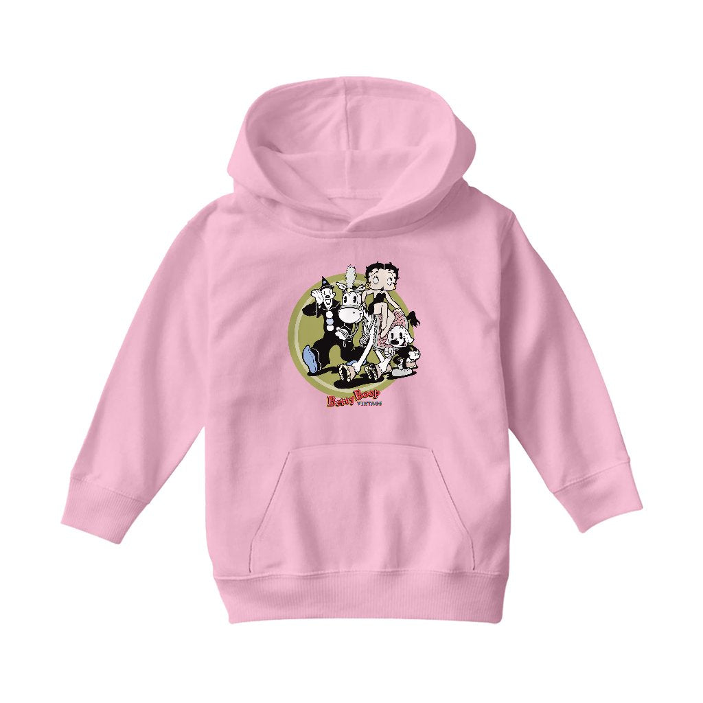 Betty Boop Vintage Circus Crew Kids Hooded Sweatshirt