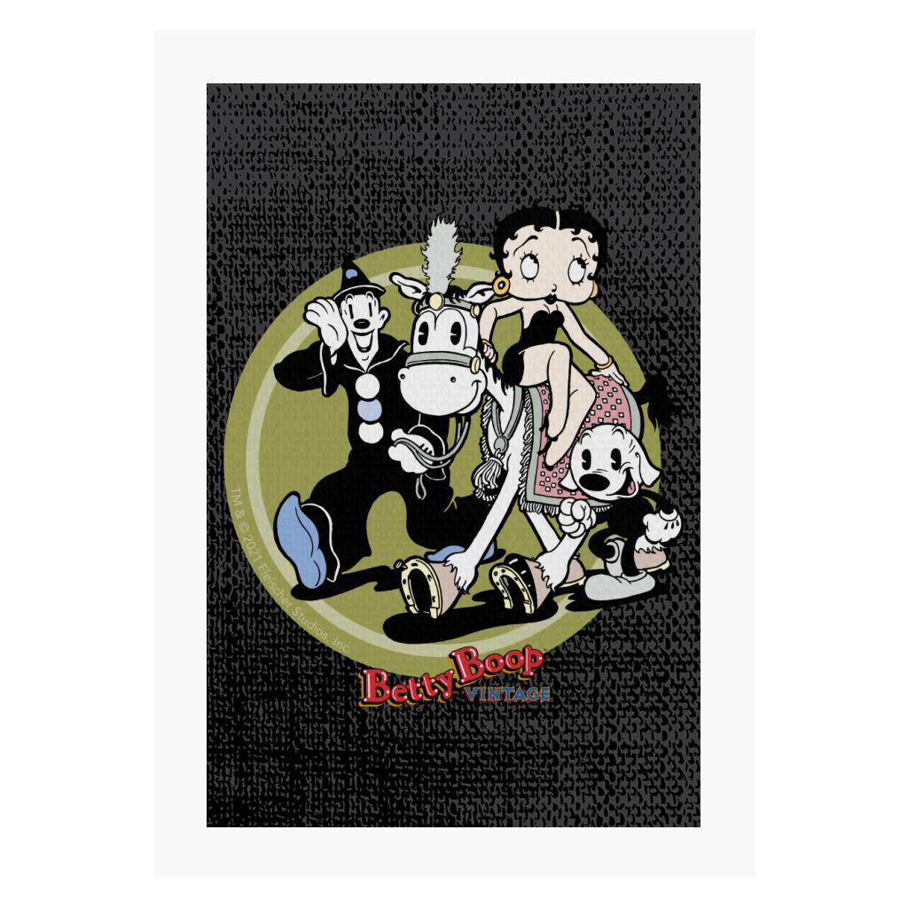 Betty Boop Vintage Circus Crew A4 Print