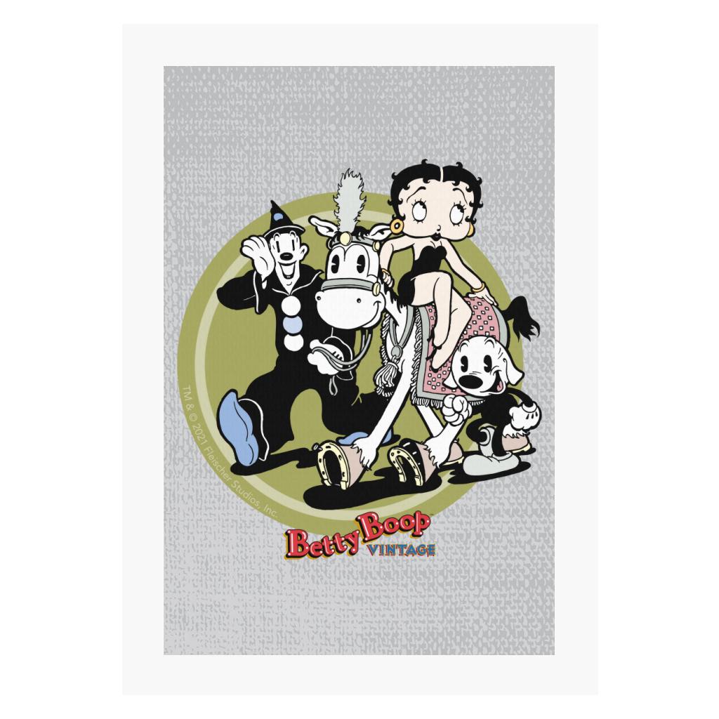 Betty Boop Vintage Circus Crew A4 Print