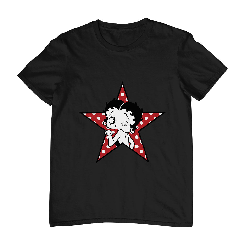 Betty Boop Wink Polka Dot Star Men's T-Shirt