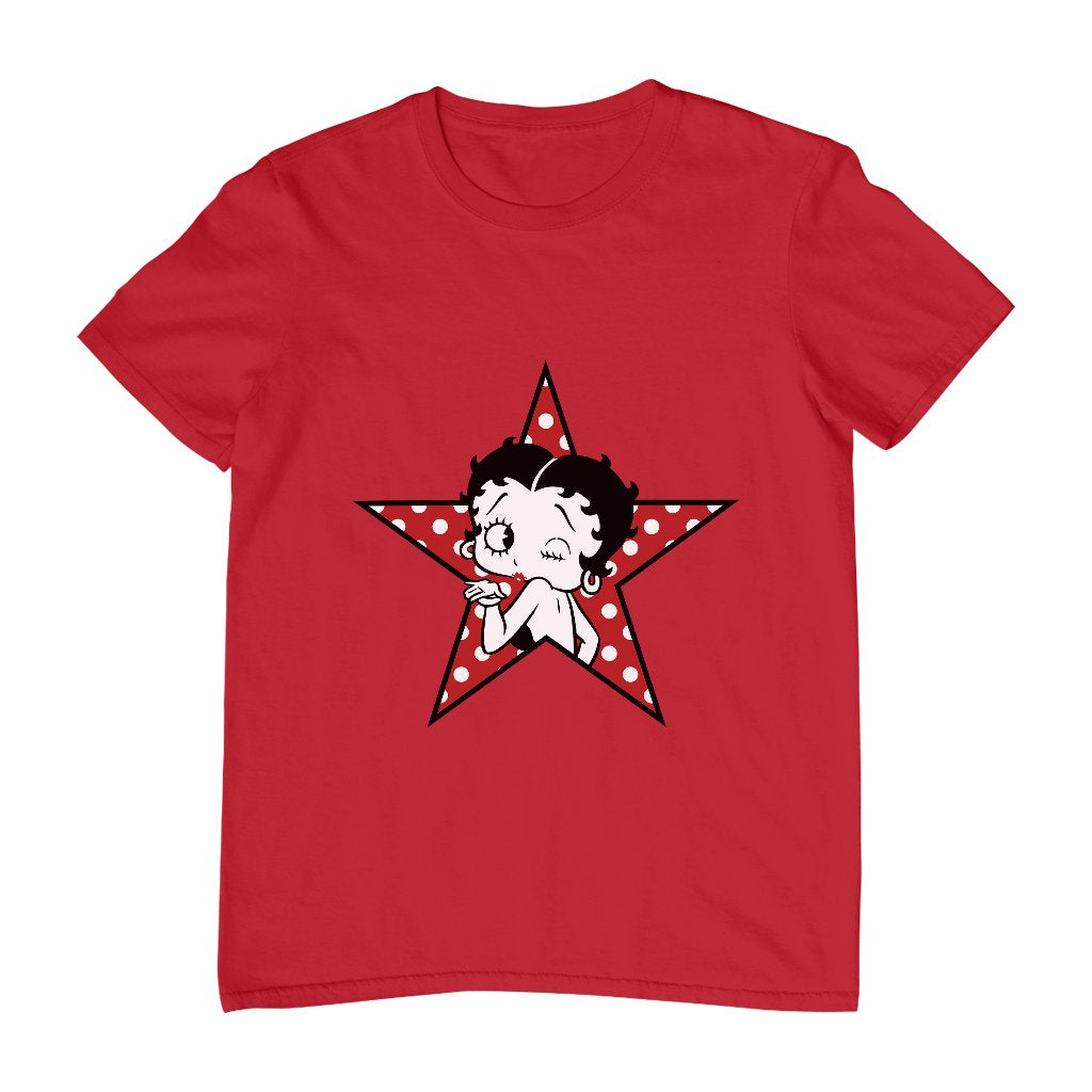 Betty Boop Wink Polka Dot Star Men's T-Shirt