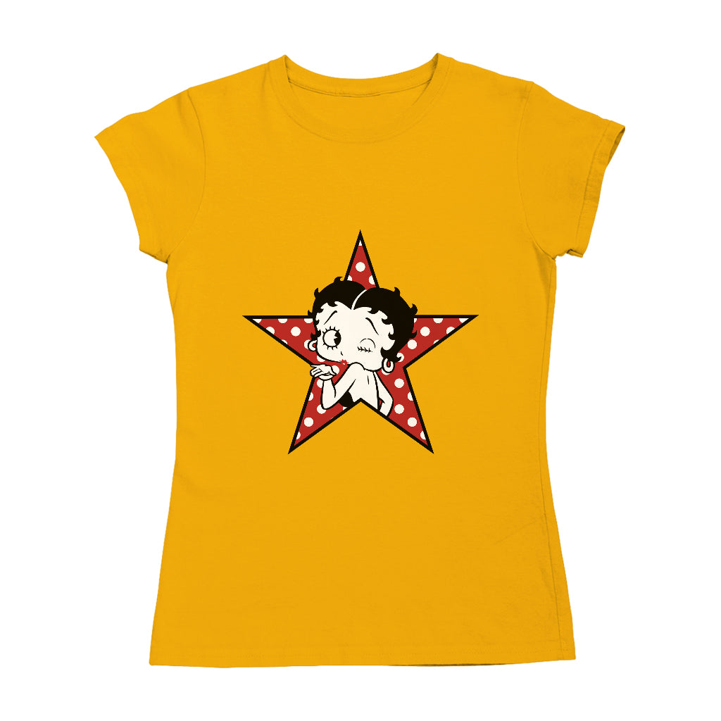 Betty Boop Wink Polka Dot Star Women's T-Shirt