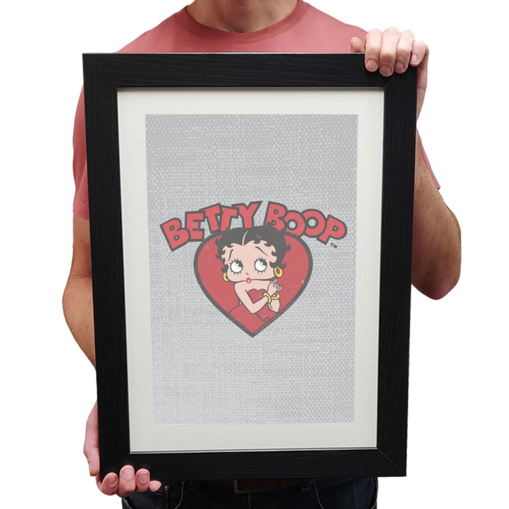 Betty Boop Love Red Dress Framed Print