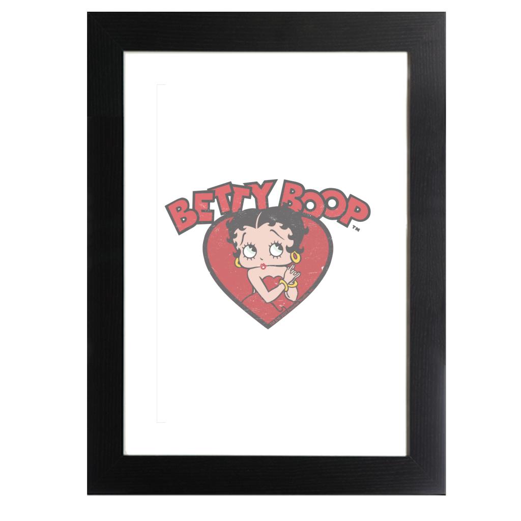 Betty Boop Love Red Dress Framed Print