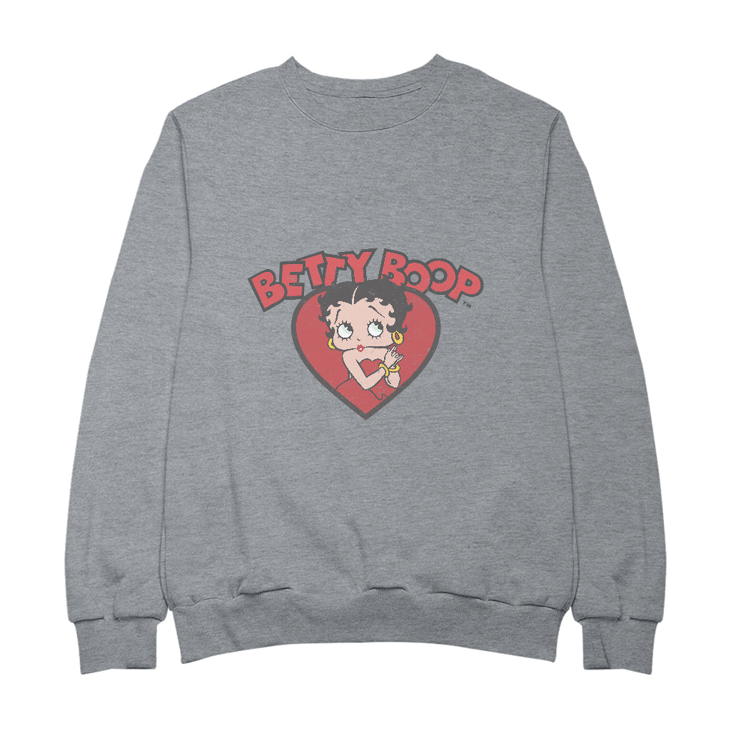 Betty Boop Love Red Dress Women's Sweatshirt