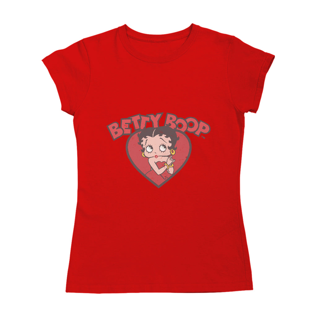 betty boop t shirt dress Women's Betty Boop Classic White Dress Betty T-Shirt - Athletic Heather