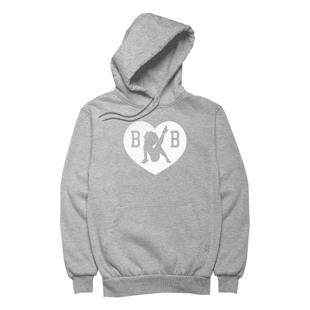 B B Love Heart Silhouette Men's Hooded Sweatshirt