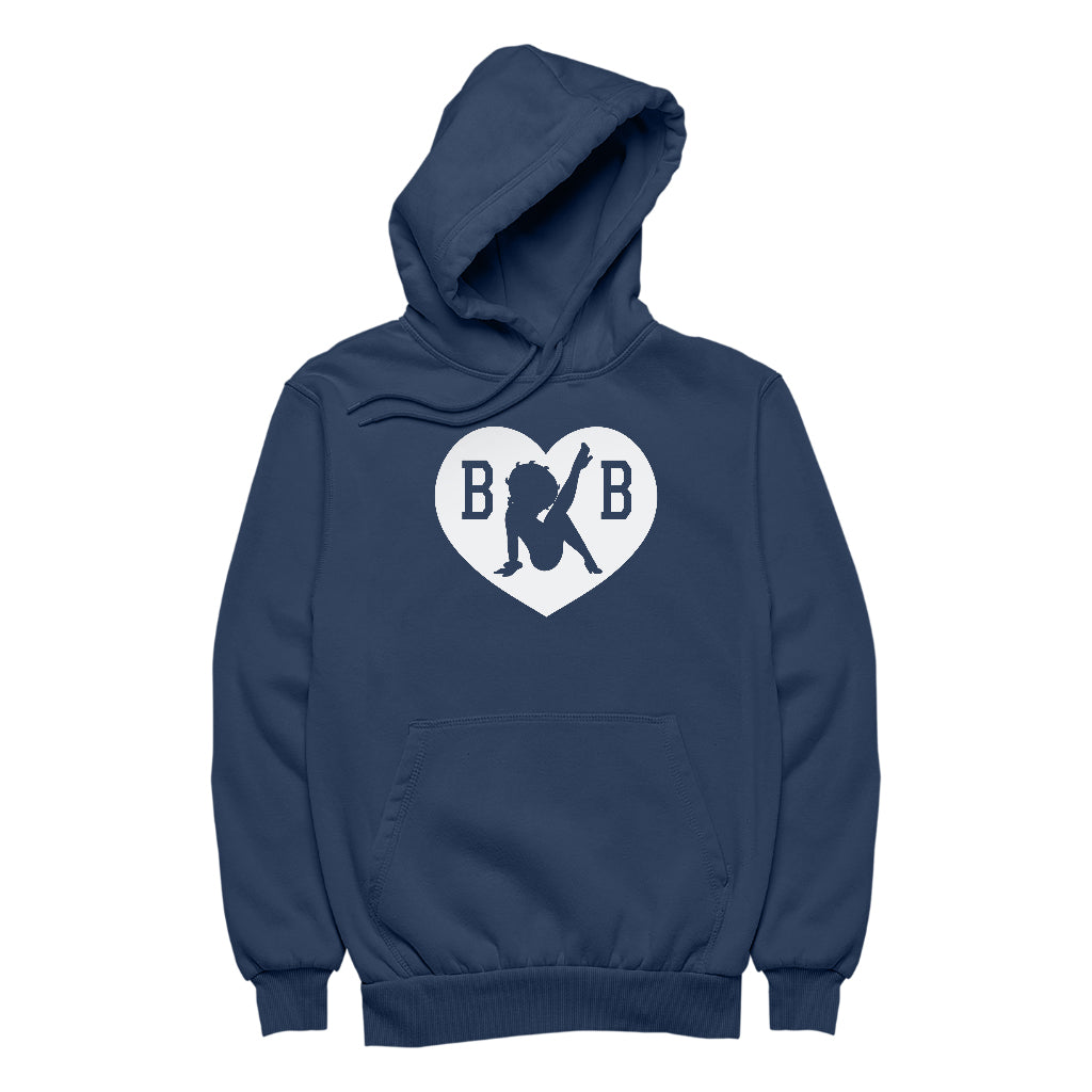 B B Love Heart Silhouette Men's Hooded Sweatshirt