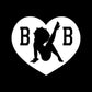 B B Love Heart Silhouette Men's Sweatshirt