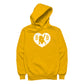 B B Love Heart Silhouette Women's Hooded Sweatshirt