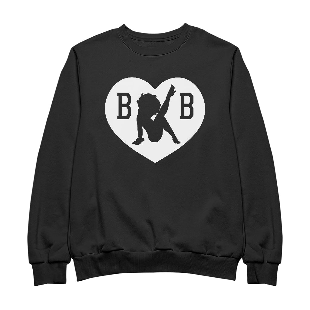 Betty Boop B B Love Heart Silhouette Women's Sweatshirt