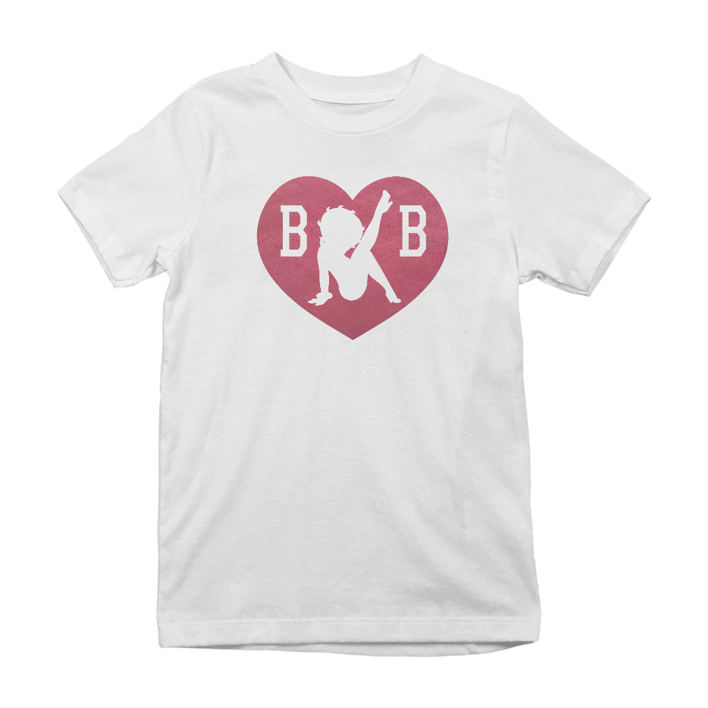 Betty Boop Love Heart B B Kids T-Shirt