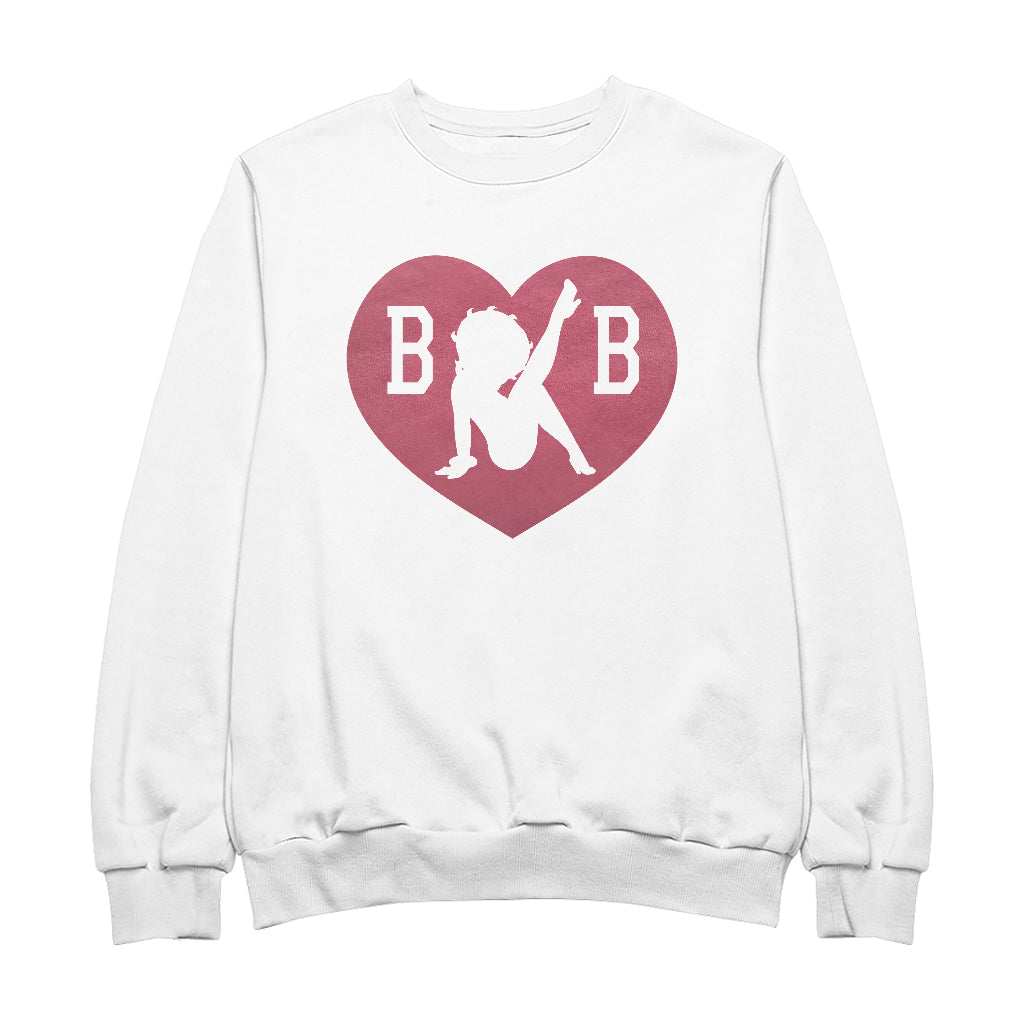 Betty Boop Love Heart B B Women's Sweatshirt