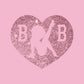 Betty Boop B B Love Heart Silhouette Pink Glitter Women's T-Shirt