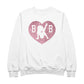 Betty Boop B B Love Heart Silhouette Pink Glitter Men's Sweatshirt