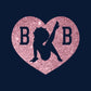 Betty Boop B B Love Heart Silhouette Pink Glitter Men's T-Shirt