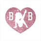 Betty Boop B B Love Heart Silhouette Pink Glitter Women's Vest