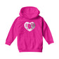 Betty Boop B B Love Heart Silver Foil Kids Hooded Sweatshirt