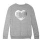 Betty Boop B B Love Heart Silver Foil Kids Sweatshirt