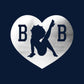 Betty Boop B B Love Heart Silver Foil Men's T-Shirt