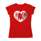 Betty Boop B B Love Heart Silver Foil Women's T-Shirt