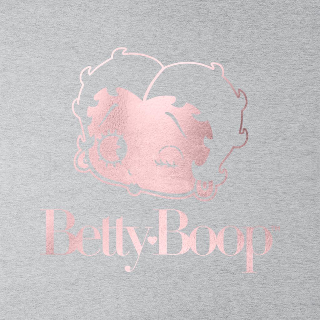 Betty Boop Wink Rose Gold Foil Kids Hooded Sweatshirt
