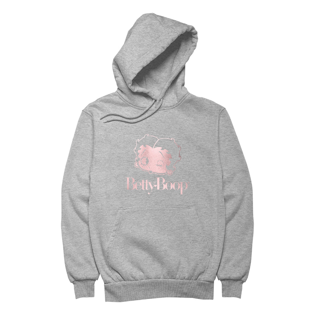 Betty Boop Wink Rose Gold Foil Men's Hooded Sweatshirt