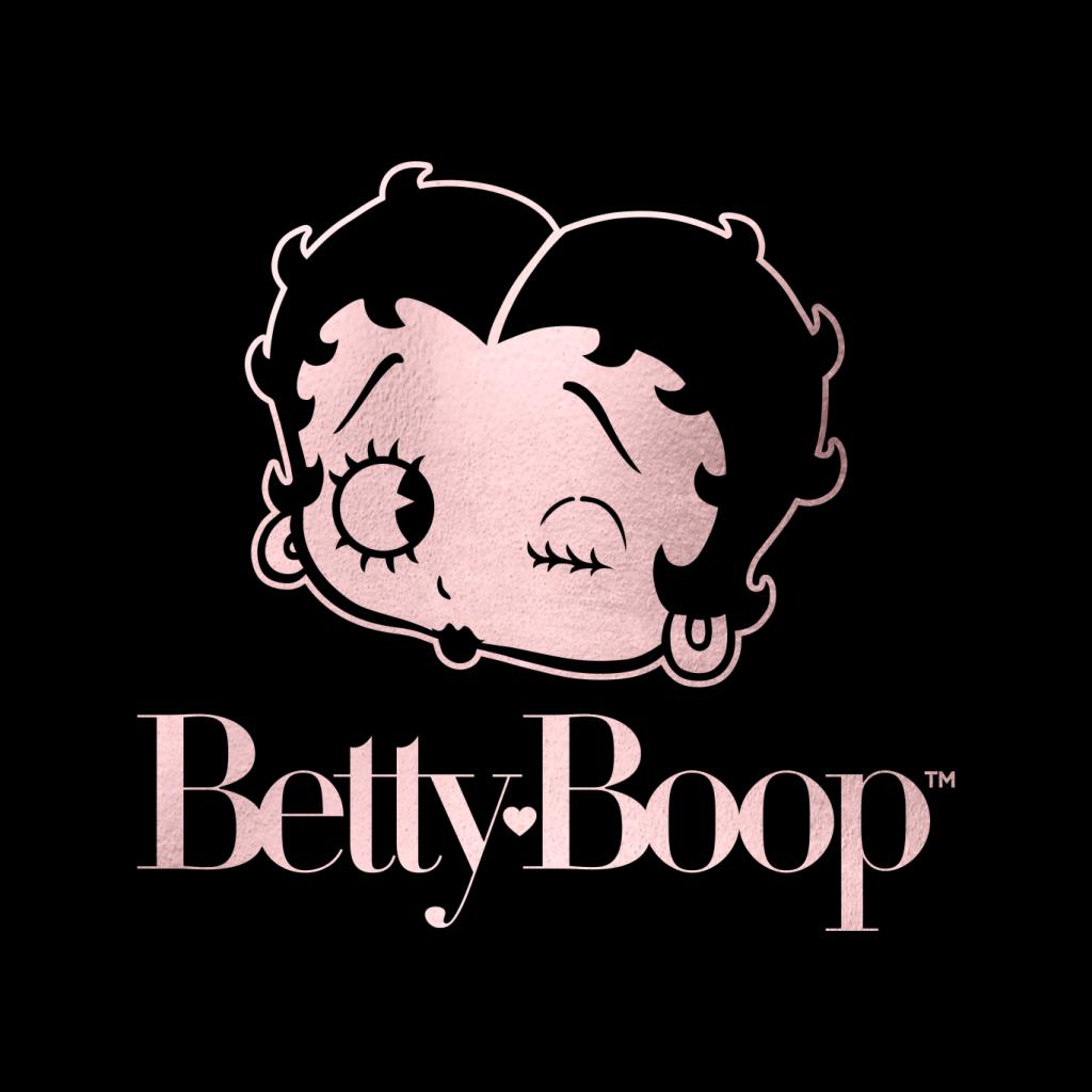 Betty Boop Wink Rose Gold Foil Women's Hooded Sweatshirt
