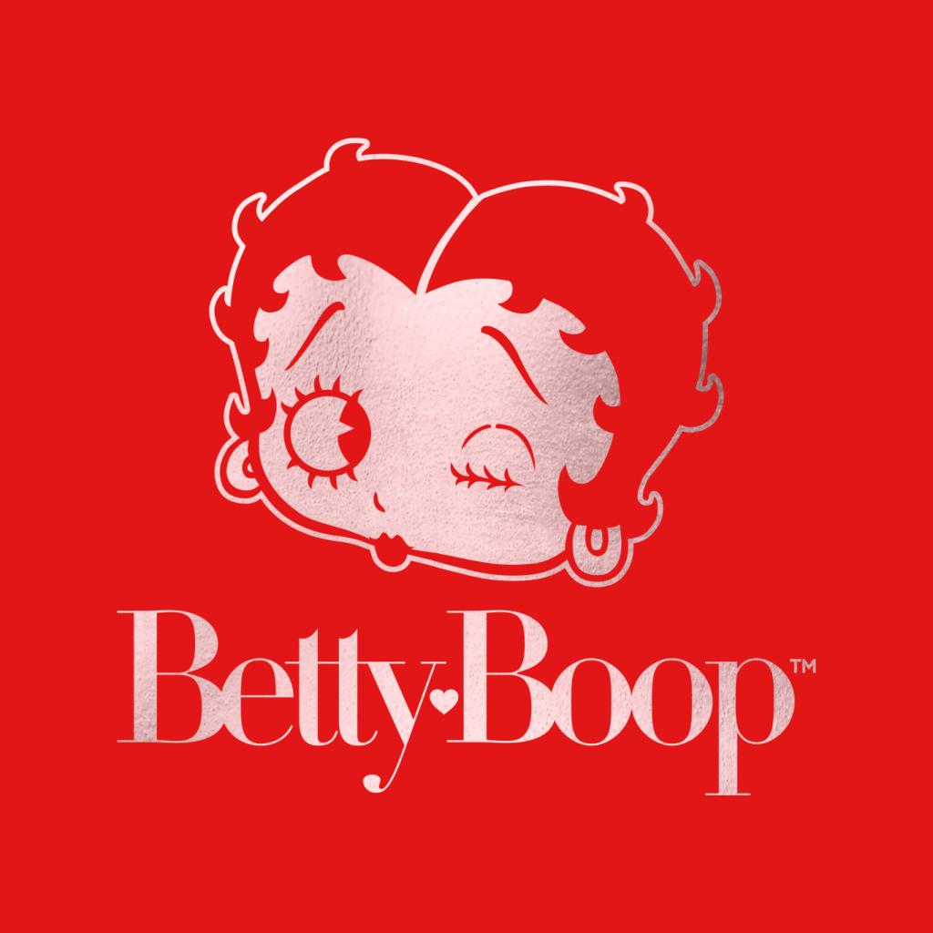 Betty Boop Wink Rose Gold Foil Women's Hooded Sweatshirt