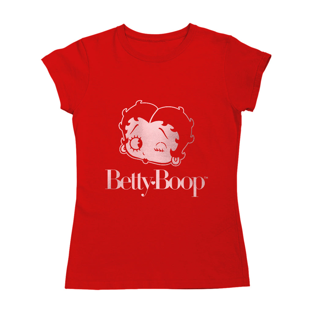 Betty Boop Wink Rose Gold Foil Women's T-Shirt