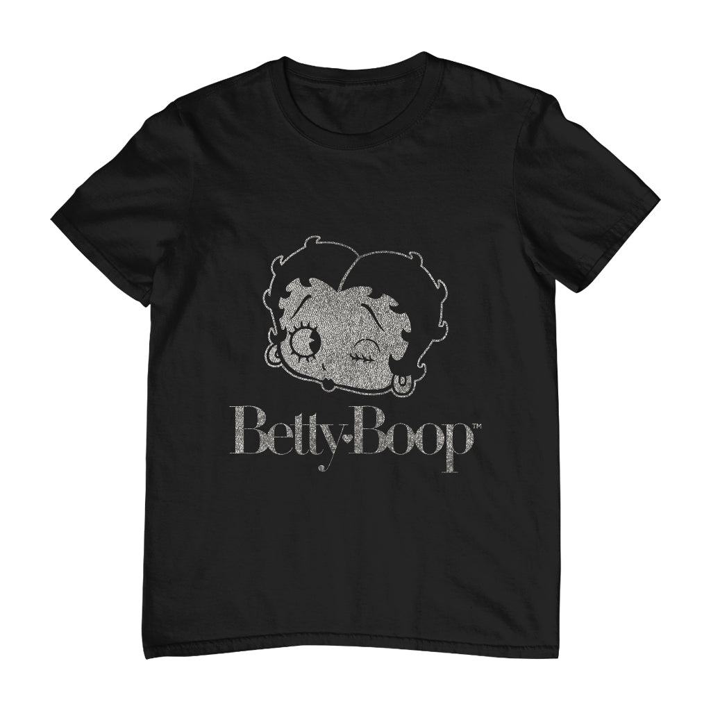 Betty Boop Wink Metallic Silver Foil Men's T-Shirt