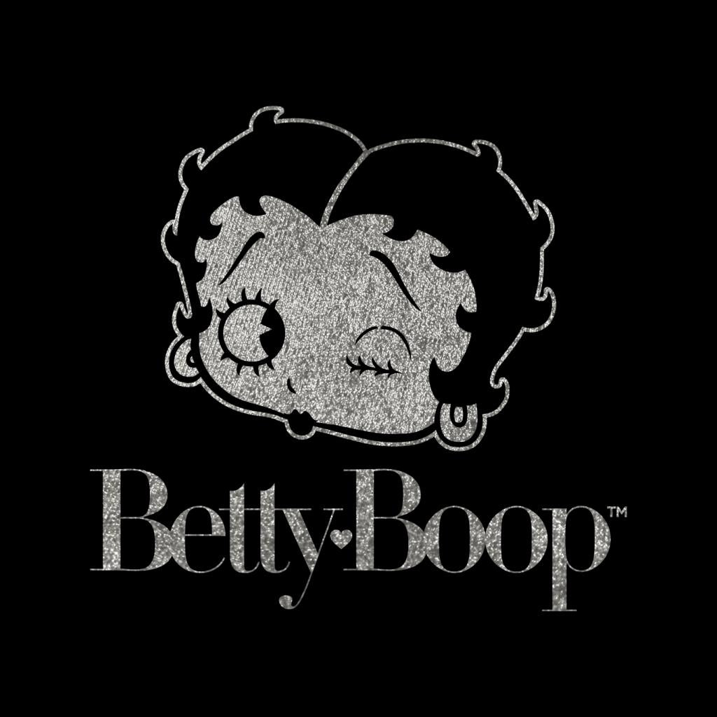 Betty Boop Wink Metallic Silver Foil Women's Sweatshirt