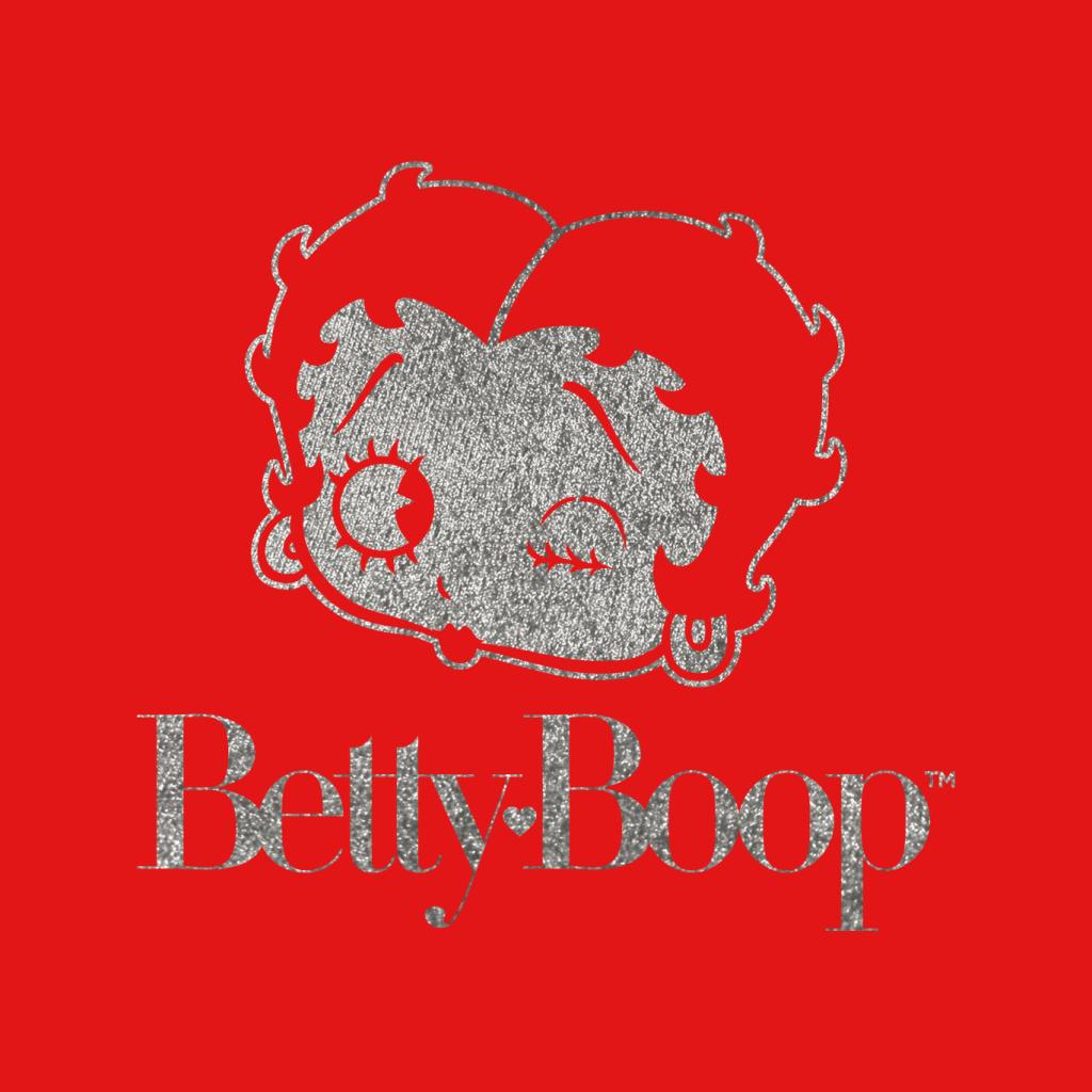Betty Boop Wink Metallic Silver Foil Women's Sweatshirt