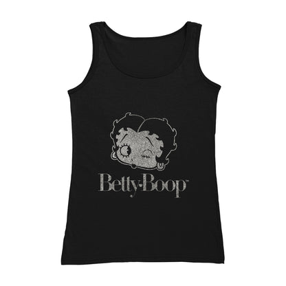 Betty Boop Wink Metallic Silver Foil Women's Vest