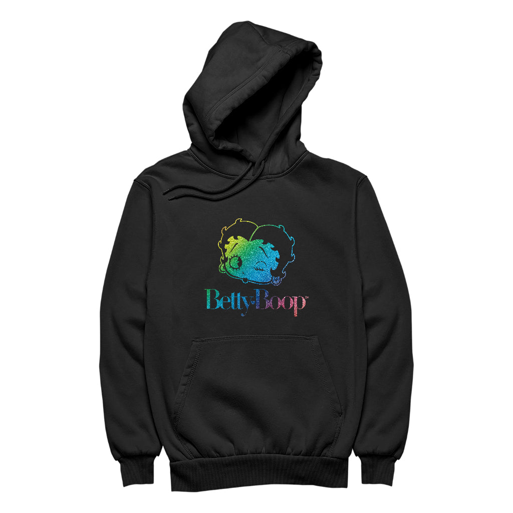 Betty Boop Wink Rainbow Gradient Men's Hooded Sweatshirt