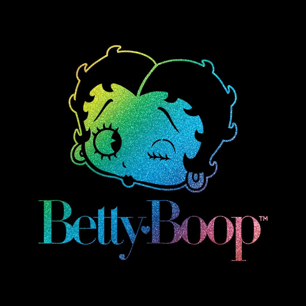 Betty Boop Wink Rainbow Gradient Women's Hooded Sweatshirt