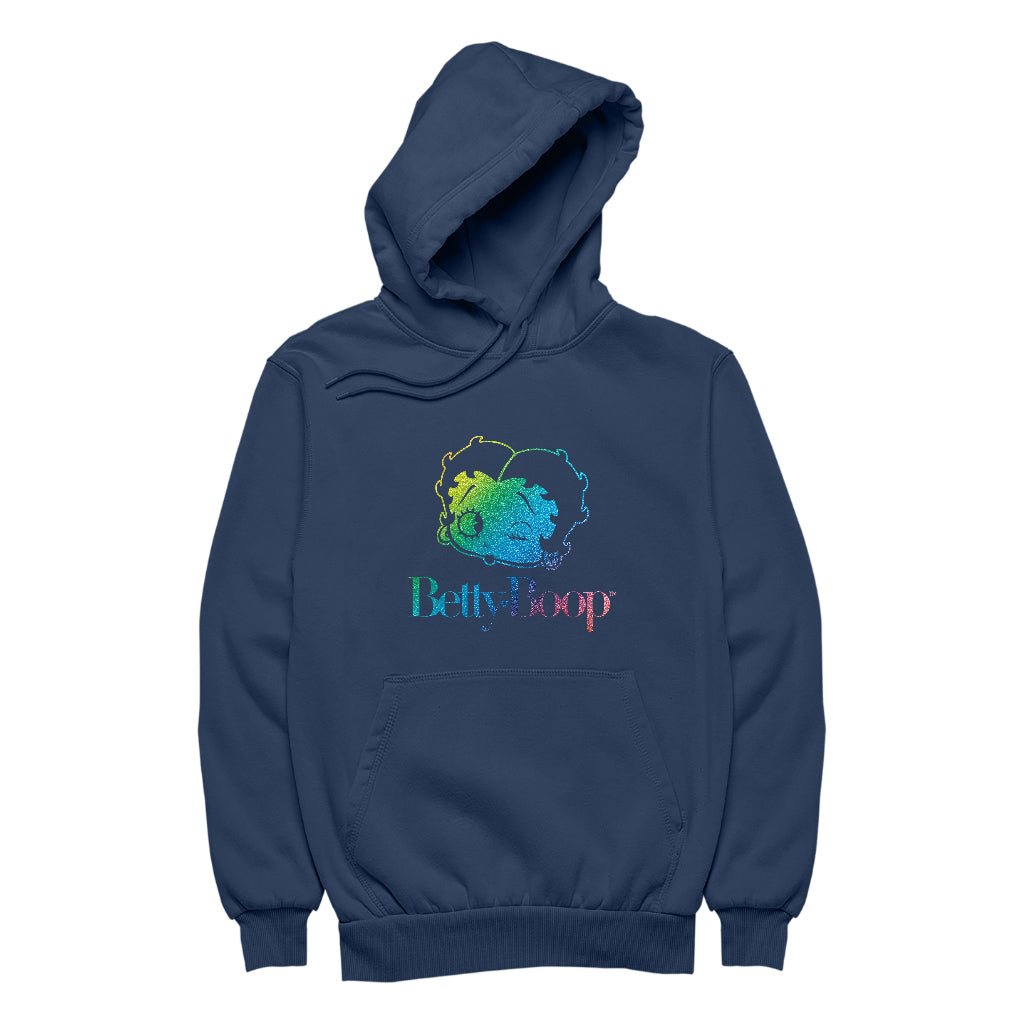 Betty Boop Wink Rainbow Gradient Women's Hooded Sweatshirt