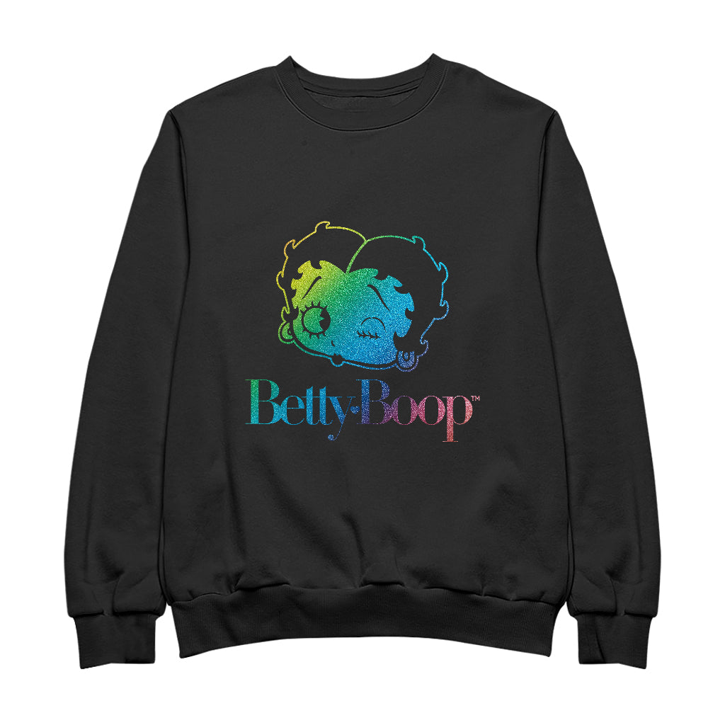 Betty Boop Wink Rainbow Gradient Women's Sweatshirt